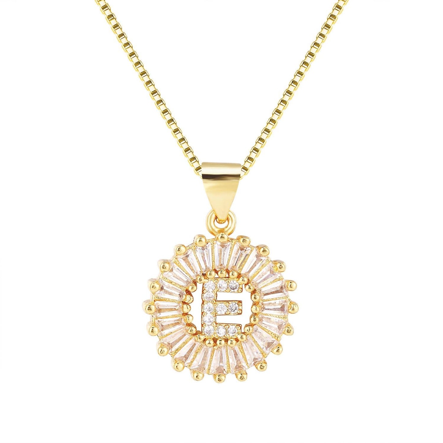 Crystal Initial Pendant