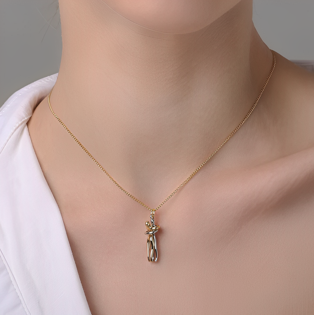 Couples Hug Necklace